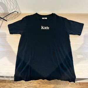 Kith Black T-Shirt with White Logo